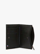 Wallet With Coin Purse Leather Etrier Black madras EMAD619-vue-porte